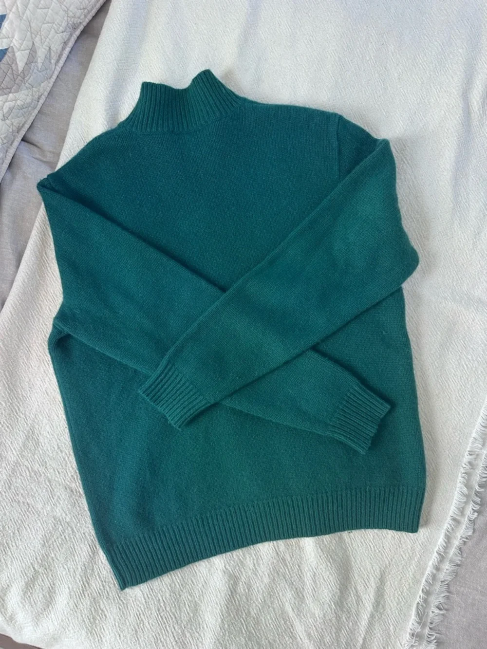 Polo Golf Ralph Lauren, wool cashmere, quarter zip, vintage 90s, forest green - Picture 6 of 6